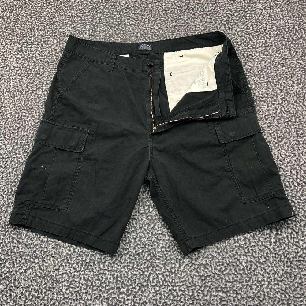 Levi's Cargo Shorts Men‎ 40 Black Pockets Outdoor Cotton